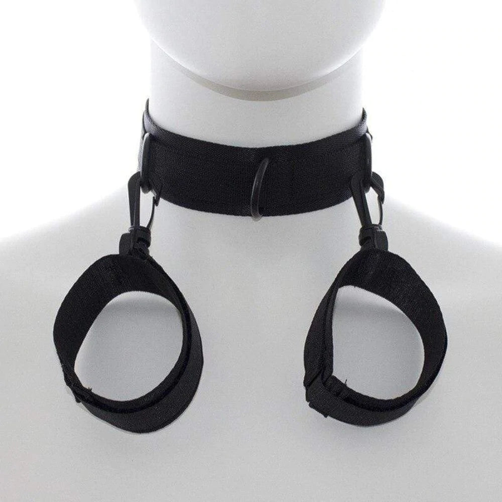 Collar To Wrist BDSM Restraint CL-01035