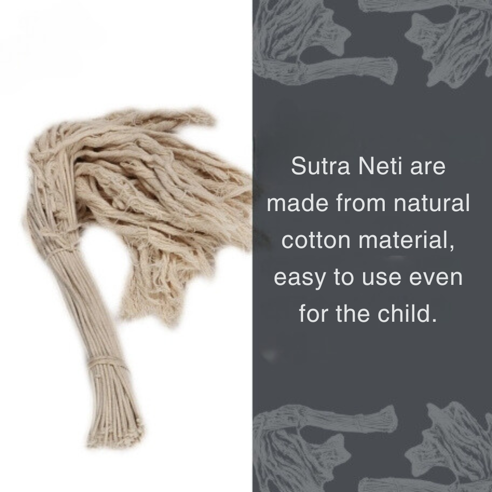 Cotton Sutra Neti (Without Wax), For Nasal Cleansing ( Set of 10)