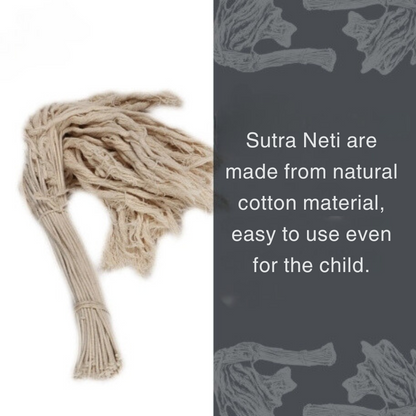 Cotton Sutra Neti (Without Wax), For Nasal Cleansing ( Set of 10)