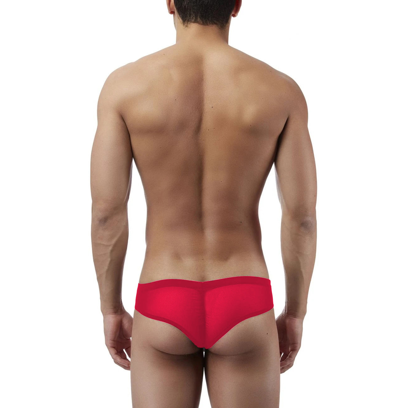 Men's Black and Red Power Net Brief Underwear
