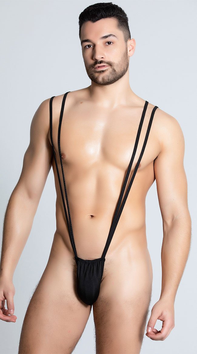 Navy Blue Microfiber  Free Size Suspender underwear