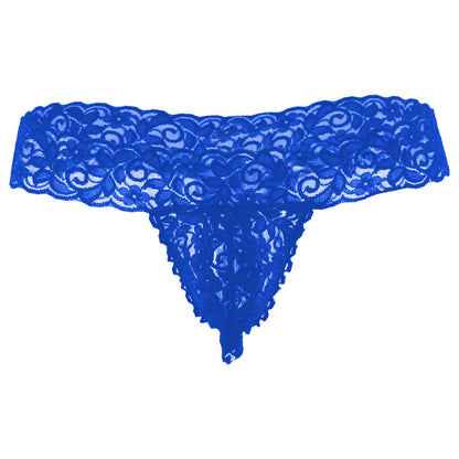 Men's Lycra Lace Free Size Thong Underwear