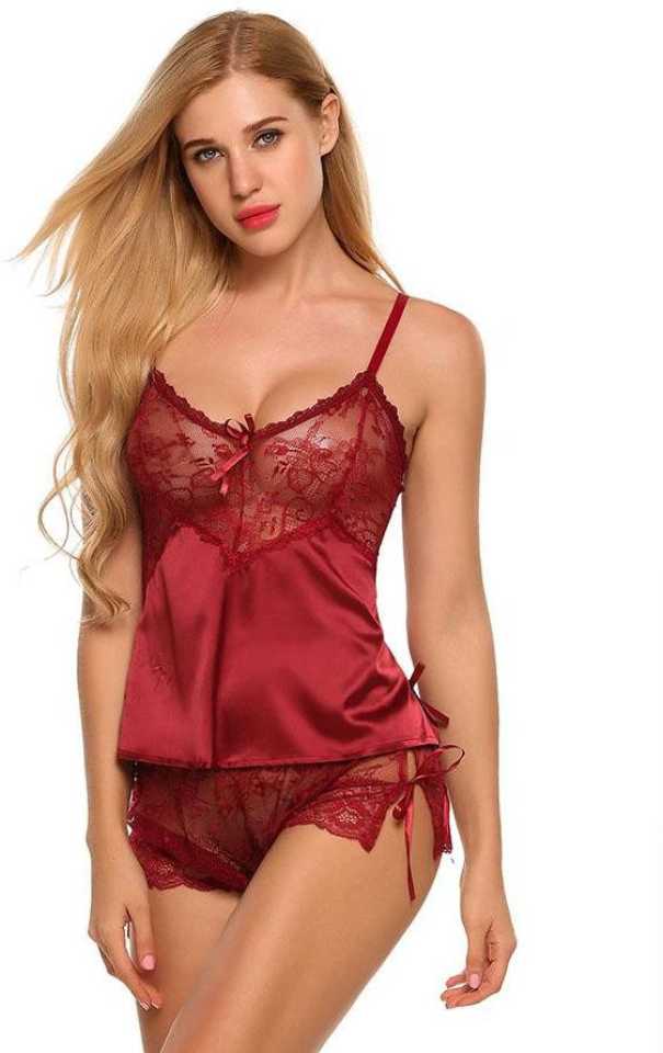 Satin & Lace Romantic Cami Set