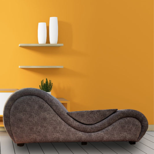 Premium Brown Fabric Tantra Sofa with Center Cushion – Premium Curve Sofa with Structured Support | Luvottica