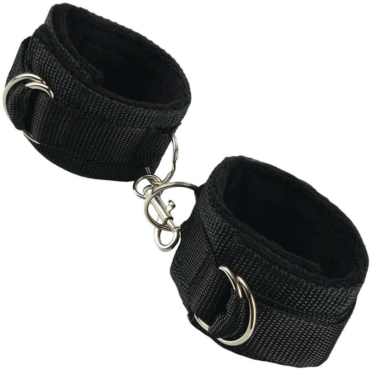 Luxurious Black BDSM Handcuffs - Adjustable and Durable Restraints