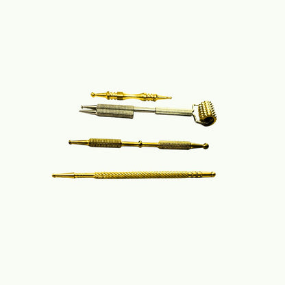 Brass Acupressure Pen Set – 4 Unique Designs for Reflexology & Pain Relief