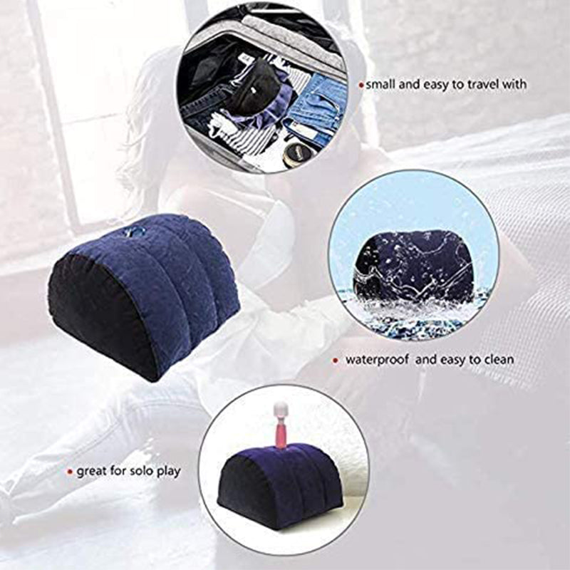 Half Moon Inflatable Pillow with Toy Mount