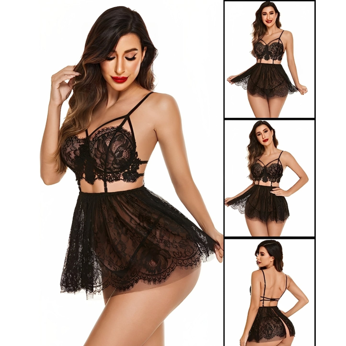 Midnight Whispers Babydoll Dress