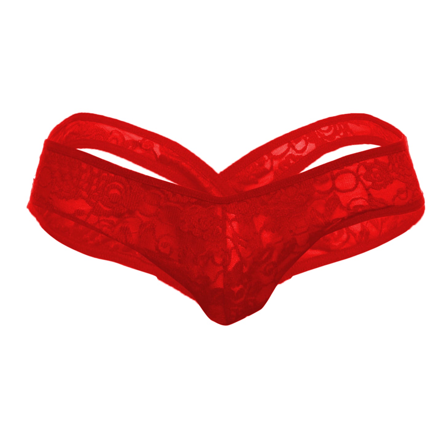 Men's Lace Fabric Free Size Bikini Underwear - Black, Red, White