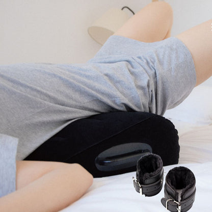 Inflatable Pillow With Handcuffs for Lovemaking