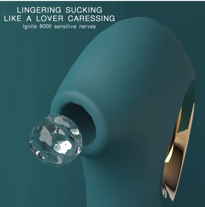 Luv Dolphin Silicone Massager Dual Action Air Pulse & Vibration