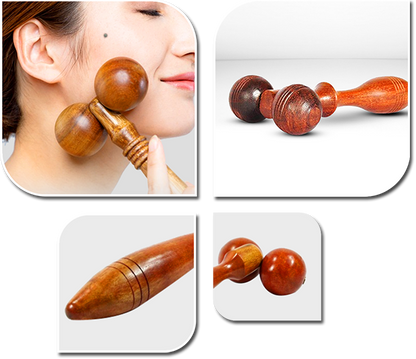 Wooden Massager Roller (Set of Small (qty1) and Medium (qty 1)