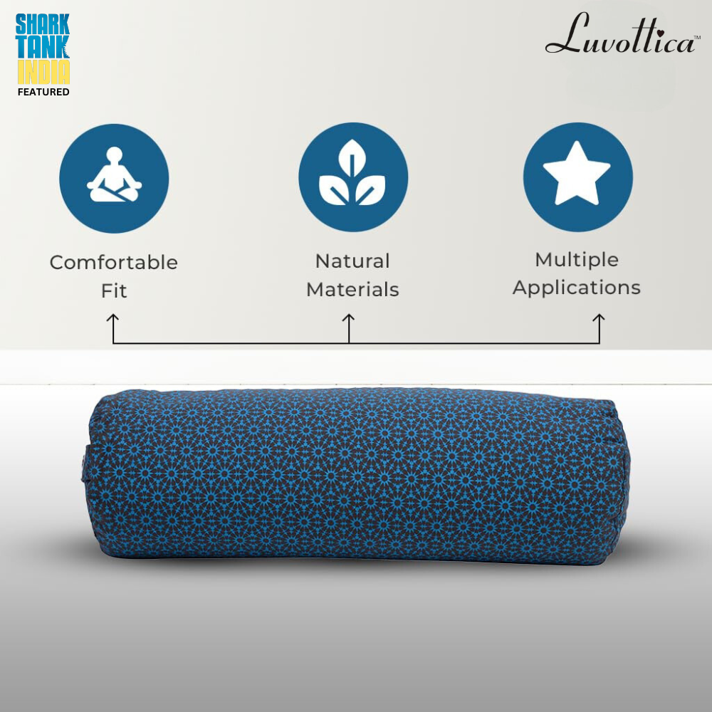 Yoga Bolster Filled With Buckwheat Hulls