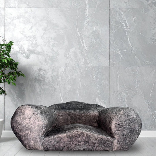 Grey Fabric Dhyanam Seat - Meditation Seat- Yoga Cushion