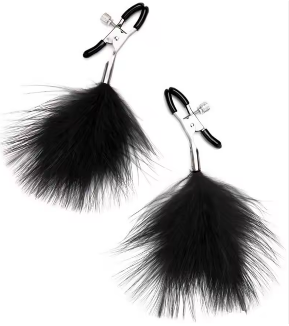 Feather Teaser Tickler for Couples – Soft Black Feather Sensory Play