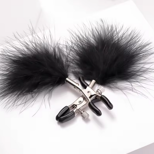 Feather Teaser Tickler for Couples – Soft Black Feather Sensory Play
