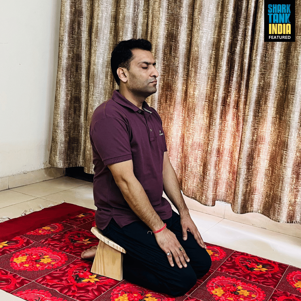Meditation Wooden Stool provides steady & firm support