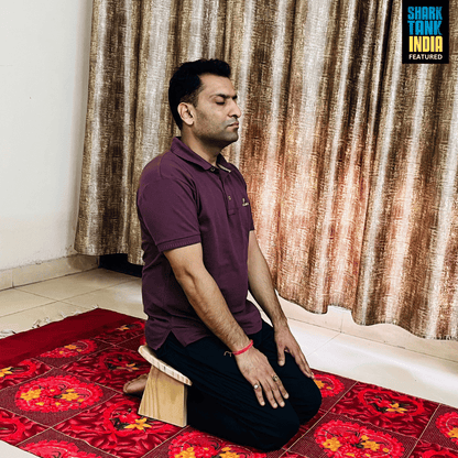 Meditation Wooden Stool provides steady & firm support