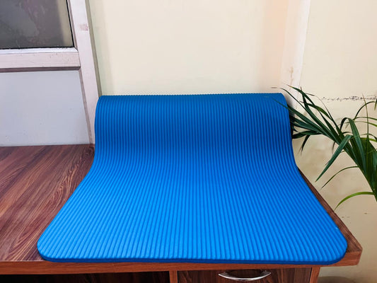 NBR Exercise Mat, 24 x 72 inches, 10mm Thickness, Blue