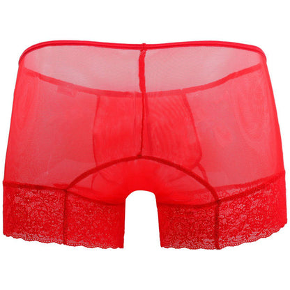 Men's Power Net + Lycra Lace Boxer Underwear (Multicolor)