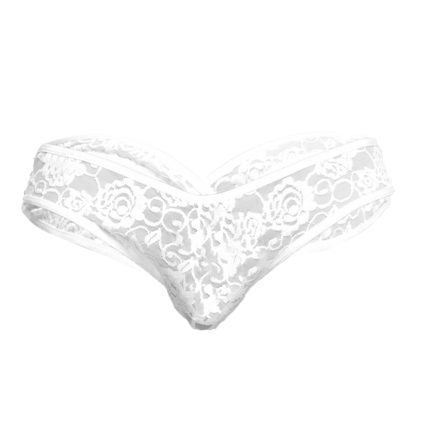 Men's Lace Fabric Free Size Bikini Underwear - Black, Red, White
