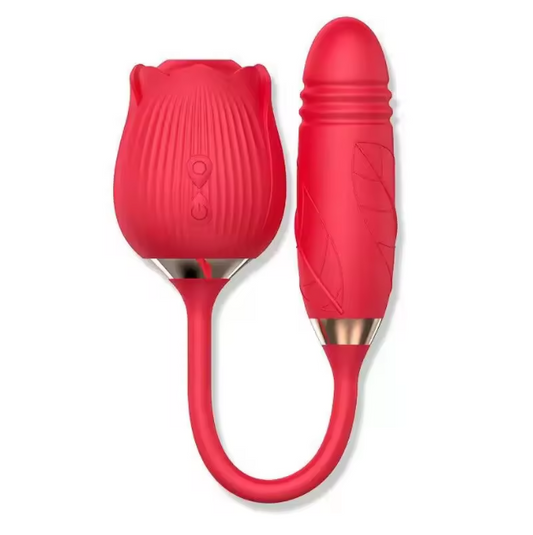 Luv Bloom Duo – Dual-Ended Silicone Massager with Flexible Connection