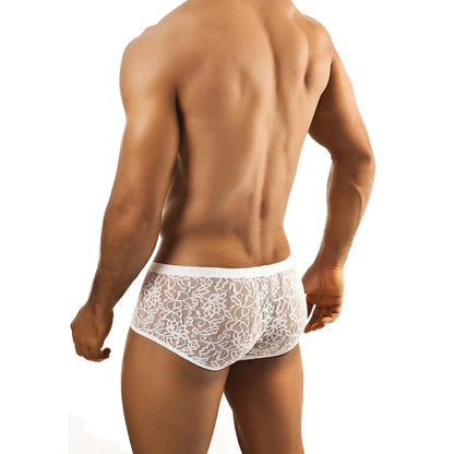 Men's Lace Fabric Free Size Boxer Underwear (Black, Red, White)