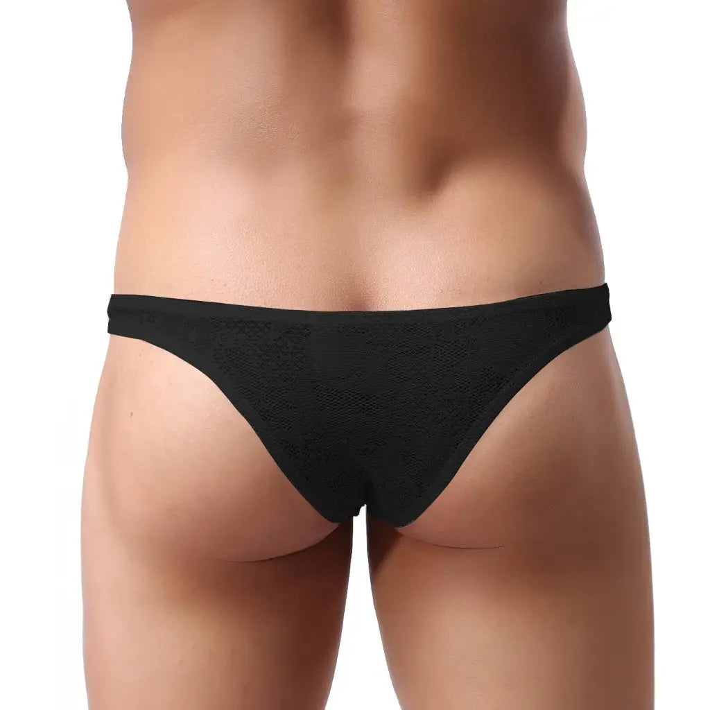 Men's Lycra Lace Free Size Brief Underwear - Black, Red, Light Pink, White