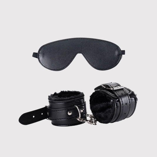Desire Duo – BDSM Eye Mask & Handcuffs Combo for Couples