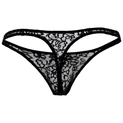 Lace Fabric Free Size Thong Underwear – Bold Elegance in Black, Red & Royal Blue