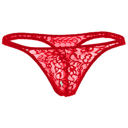 Lace Fabric Free Size Thong Underwear – Bold Elegance in Black, Red & Royal Blue