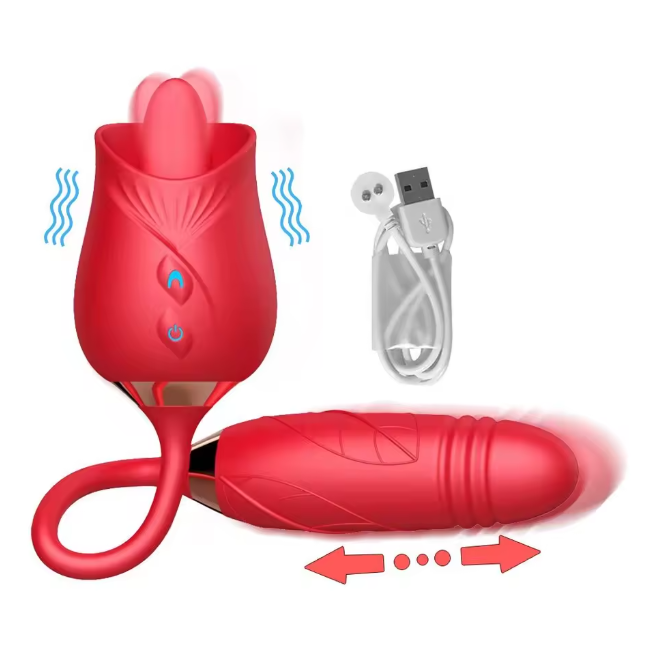 Luv Bloom Duo Dual Ended Silicone Massager -with Flexible Connection