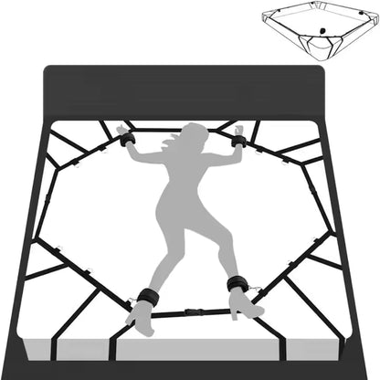 Bed Restraint Set with Hand and Ankle Cuffs