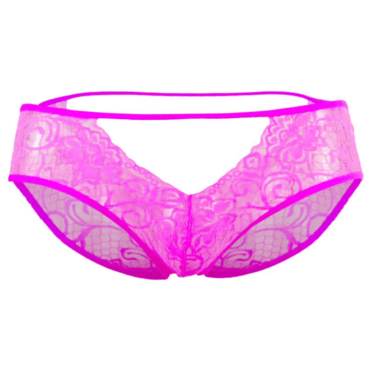 Men's Lace Fabric Free Size Brief Underwear - Multicolor