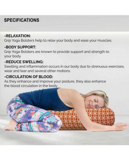 Yoga & Meditation Buckwheat Hulls Filling Bolster Pillow