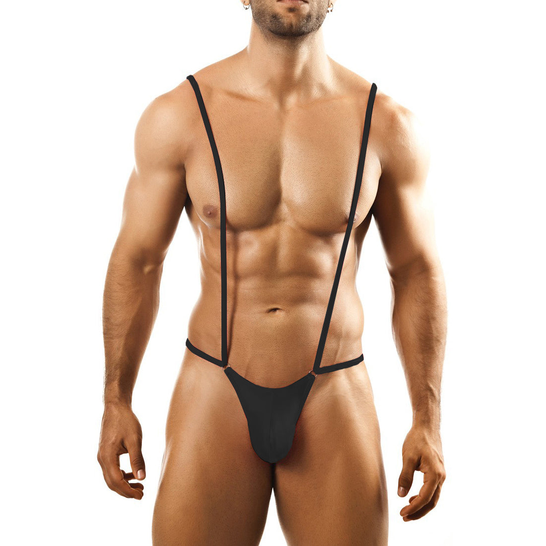 Black Microfiber  Free Size Suspender underwear