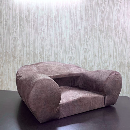 Luvottica Brown Fabric Dhyanam Seat - Meditation Seat- Yoga Cushion