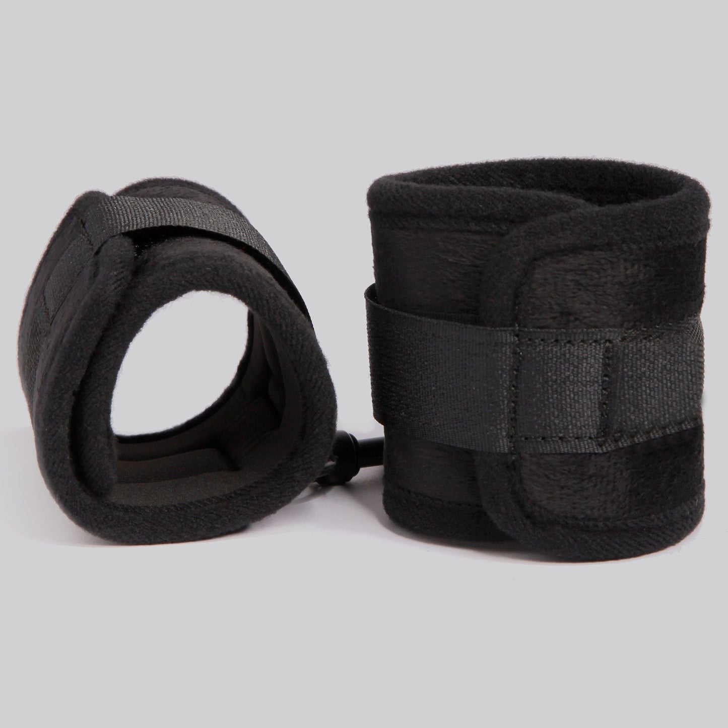 Luxurious Black BDSM Handcuffs - Adjustable and Durable Restraints