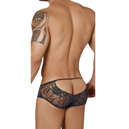Men's Lace Fabric Free Size Brief Underwear - Multicolor