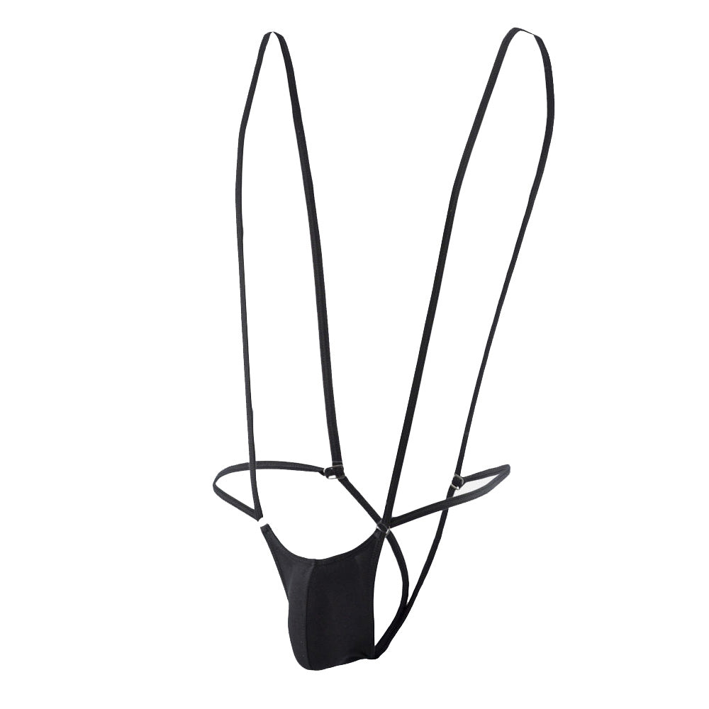 Black Microfiber  Free Size Suspender underwear