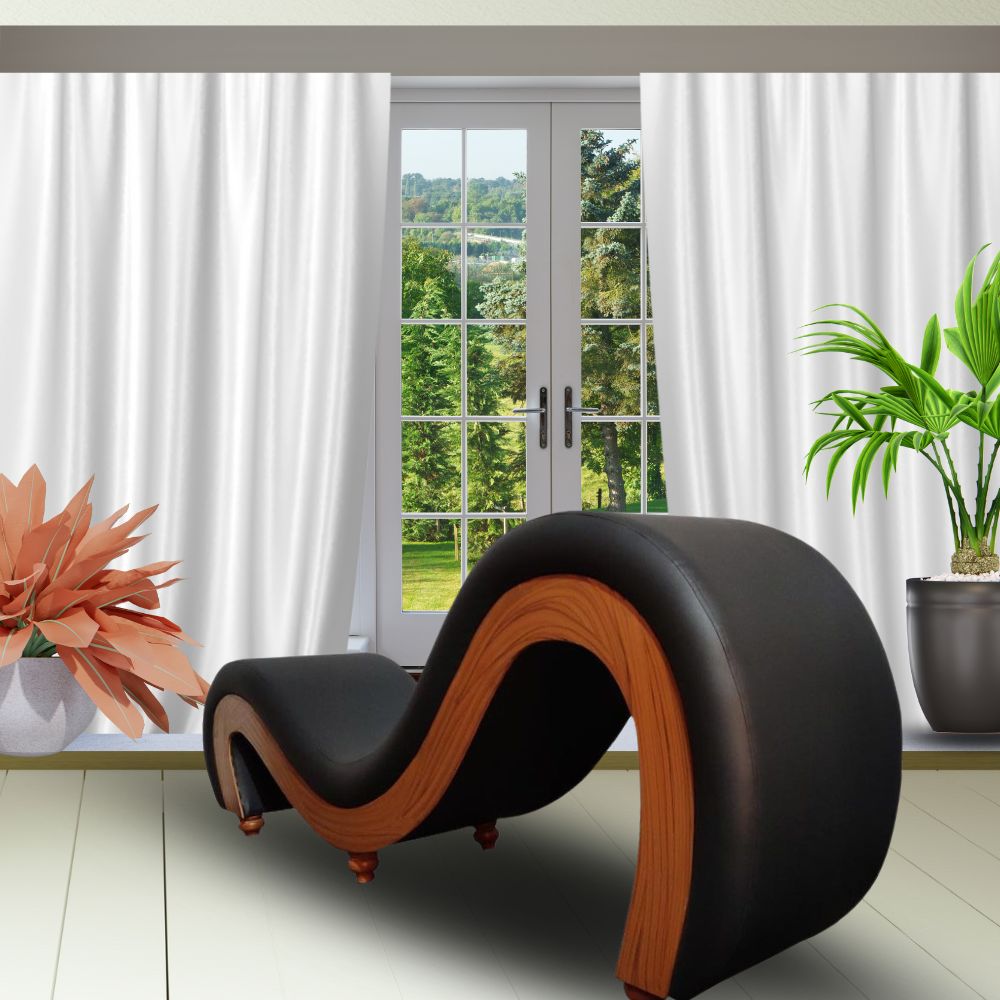 Ligneous Premium Leatherette Tantra Couch (Black) -Love couch-Tantra Couch - Premium Stylish Couch – Designer Curve Sofa for Stability and Comfort | Luvottica