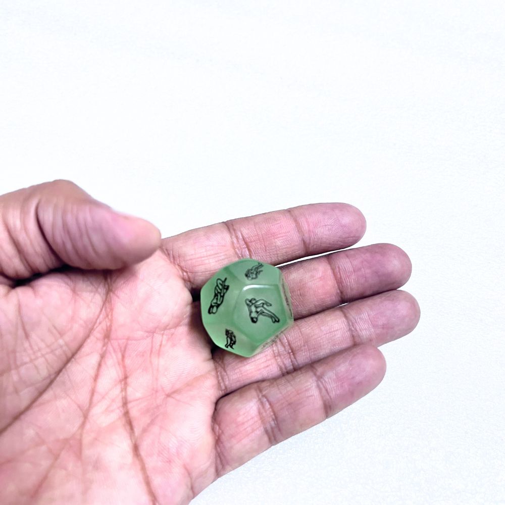 Night Luminous 12 Sided Exotic Love Dice – Glow in the Dark Position Game for Co