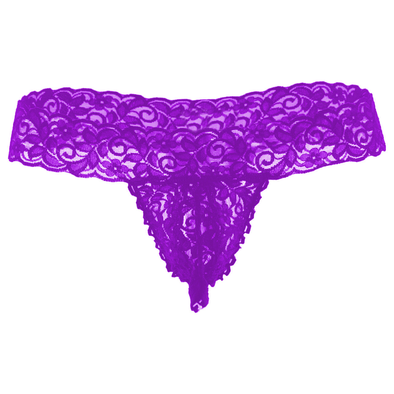 Men's Lycra Lace Free Size Thong Underwear