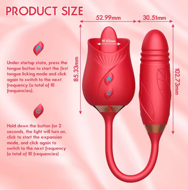 Luv Bloom Duo Dual Ended Silicone Massager -with Flexible Connection