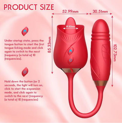 Luv Bloom Duo Dual Ended Silicone Massager -with Flexible Connection