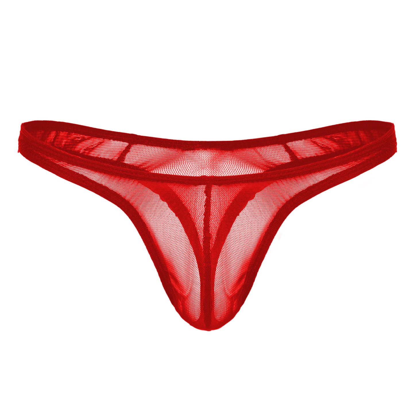 Power Net Free Size Thong Underwear – Bold Elegance in Black, Red & White"