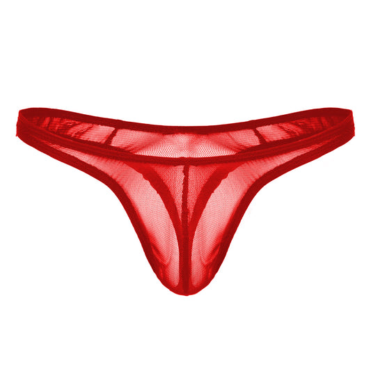 Power Net Free Size Thong Underwear – Bold Elegance in Black, Red & White"