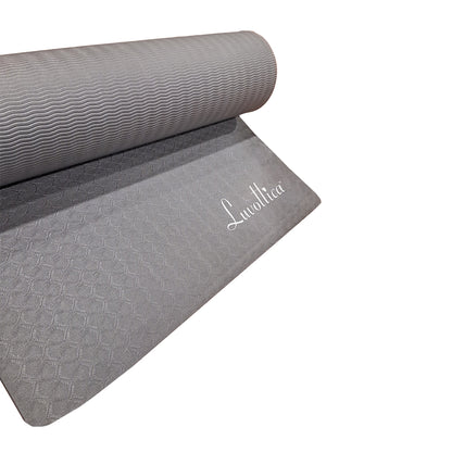 Premium TPE Yoga Mat, 24 x 72 Inch - Non-Slip, Eco-Friendly, Extra Thick (6mm)