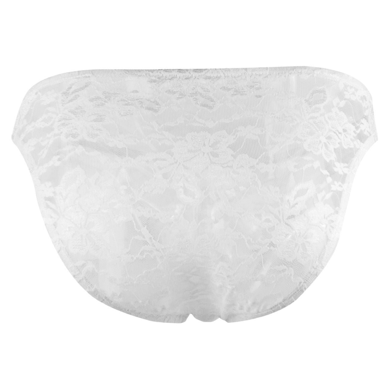 Men's Red Lace Fabric Free Size Brief Underwear