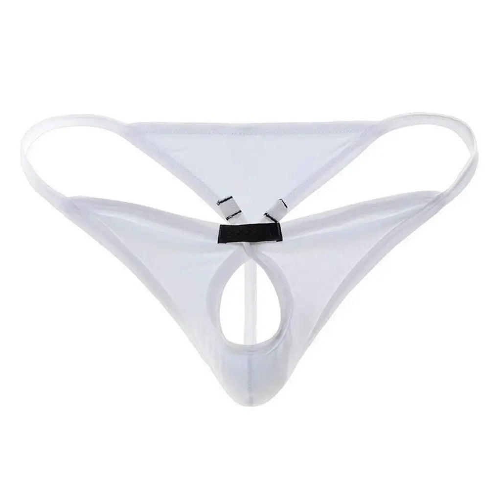 Men's Red and Royal Blue Microfiber Thong Underwear